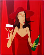 LOST&nbsp;IN&nbsp;RED von Anil Kohli - Acryl auf Leinwand 80x100cm